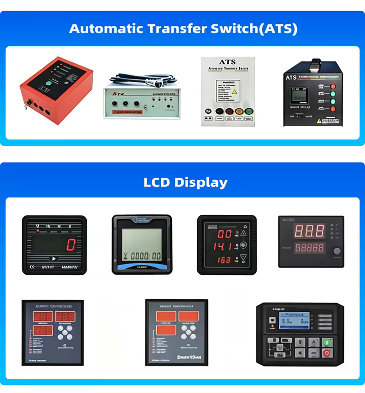 Supplier-provided automatic transfer switch and generator display reference sheet