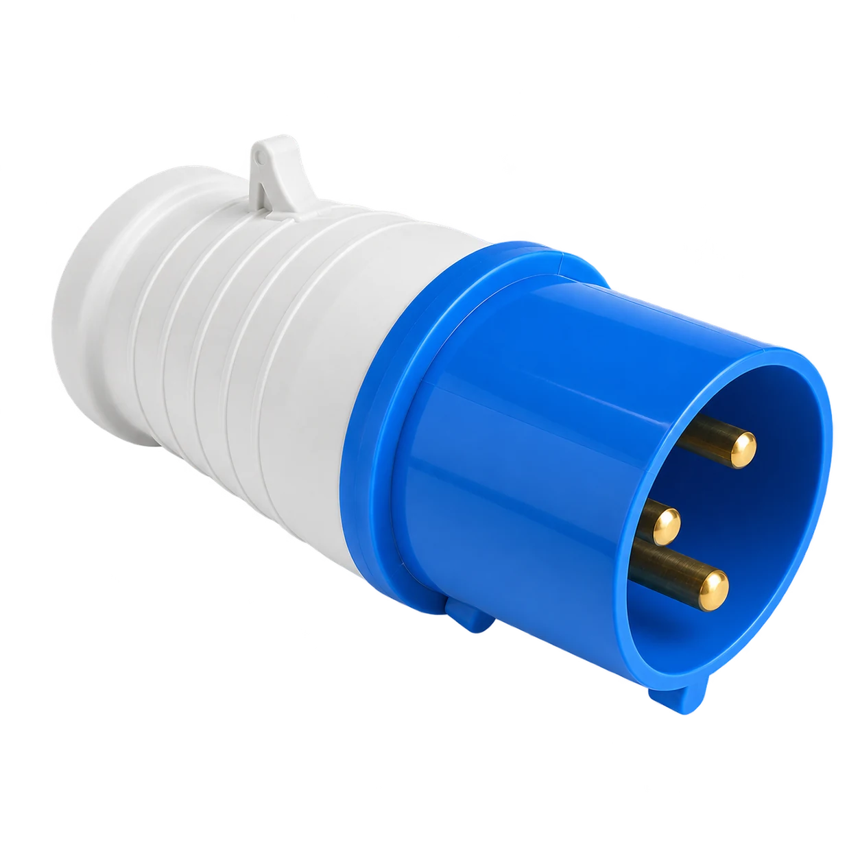 Blue and white industrial plug for H8500Ei connection review