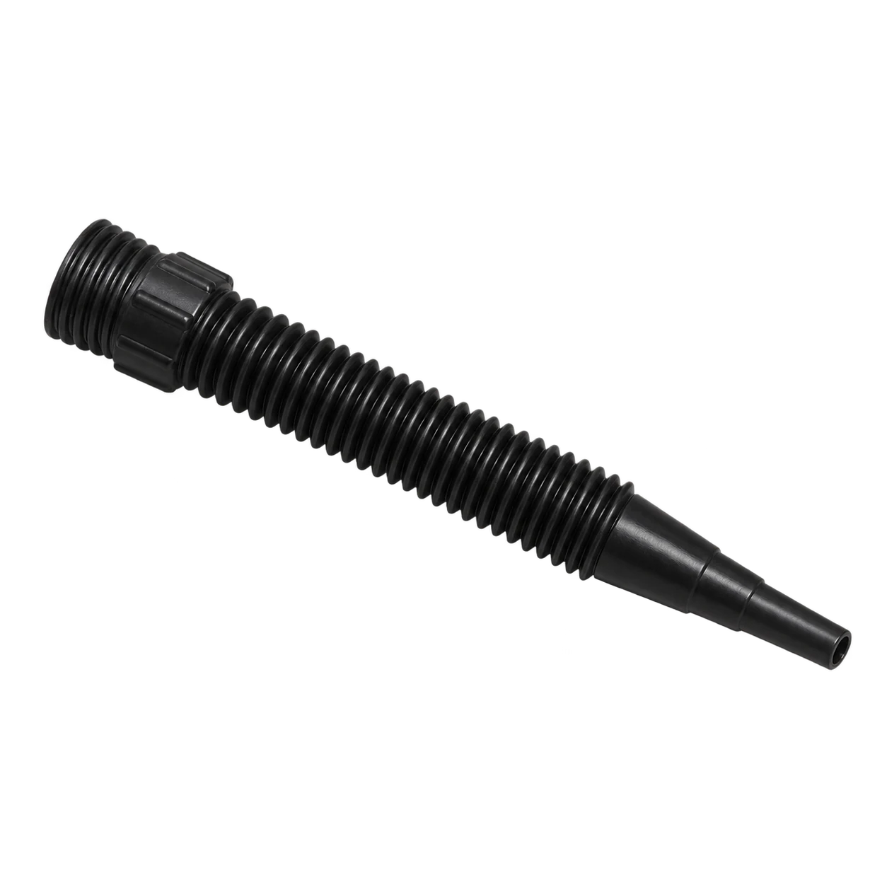 Black flexible filling funnel with a narrow spout